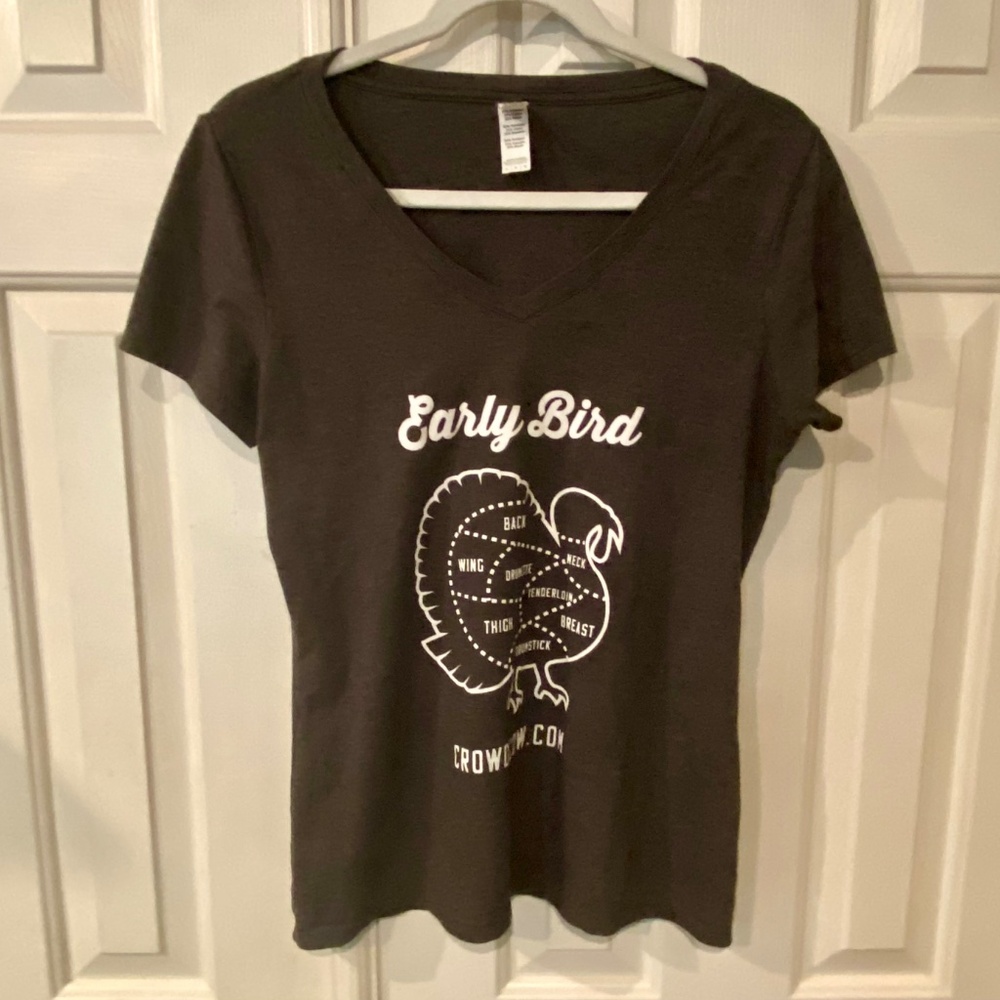 Grey Turkey Graphic T “Early Bird” Dist Rict Brand Size Medium Thanksgiving Fall
